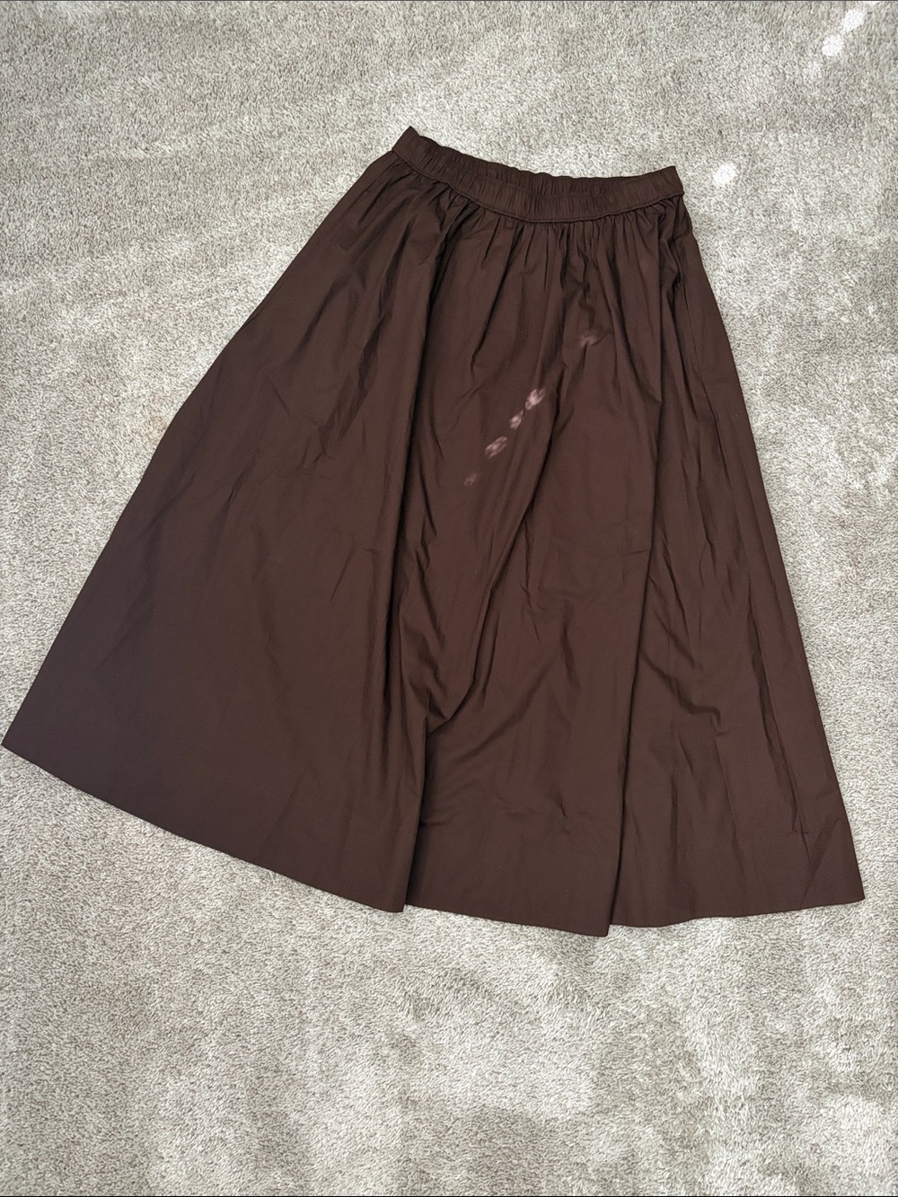 LOFT Chocolate Brown A-Line Maxi Skirt Medium
